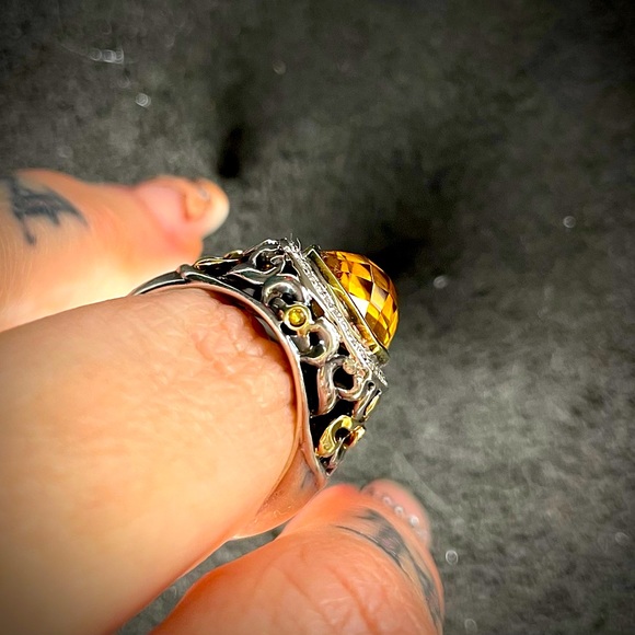 Christos, stunning genuine, citrine and diamond ring✨ - Picture 7 of 8